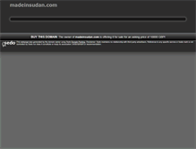 Tablet Screenshot of madeinsudan.com